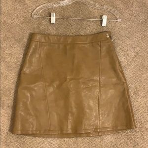 Zara Learher Skirt Size M - Light Brown